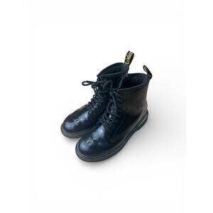 Dr. Martens 1460 J Youth Boots Size 5 Black 8 Eye Lace Up Combat GC Air Wait